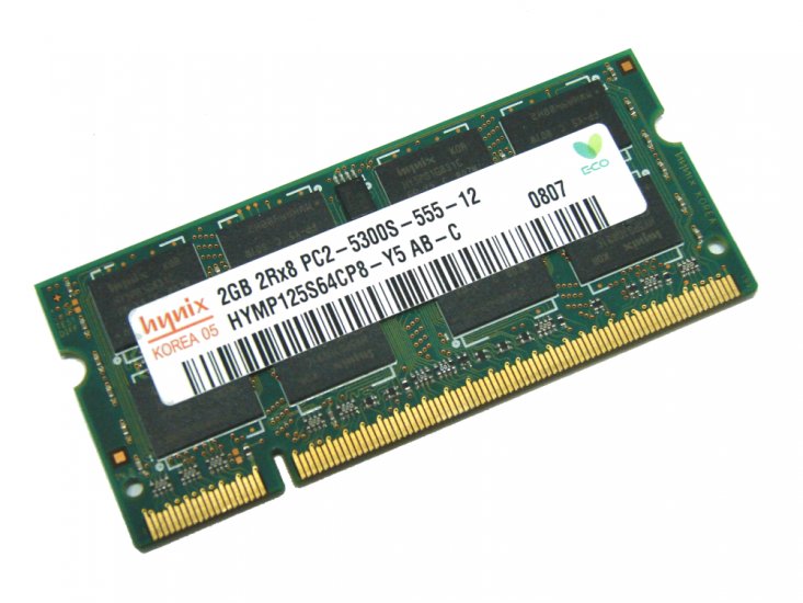 Hynix HYMP125S64CP8-Y5 2GB PC2-5300S-555-12 2Rx8 667MHz 200pin Laptop / Notebook Non-ECC SODIMM CL5 1.8V DDR2 Memory - Discount Prices, Technical Specs and Reviews - Click Image to Close