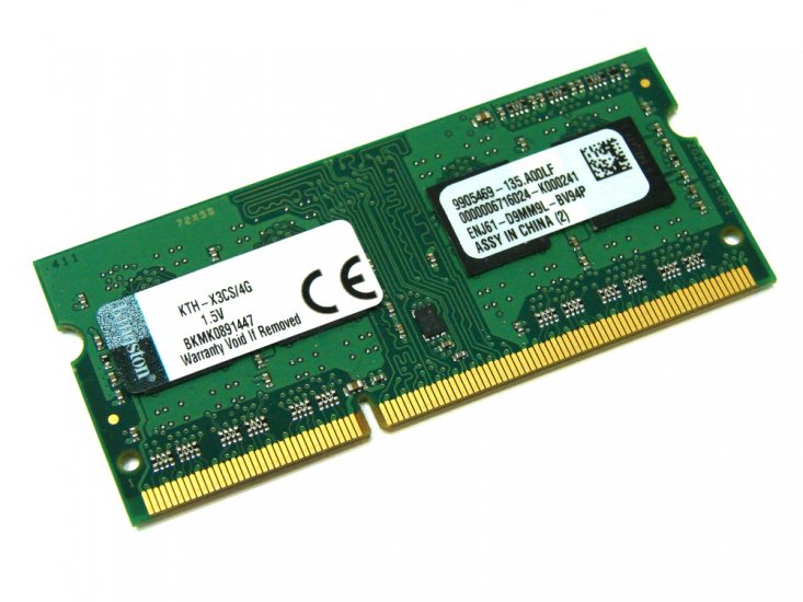 Kingston KTH-X3CS/4G 4GB PC3-12800 1600MHz 204pin Laptop / Notebook SODIMM CL11 1.5V Non-ECC DDR3 Memory - Discount Prices, Technical Specs and Reviews - Click Image to Close