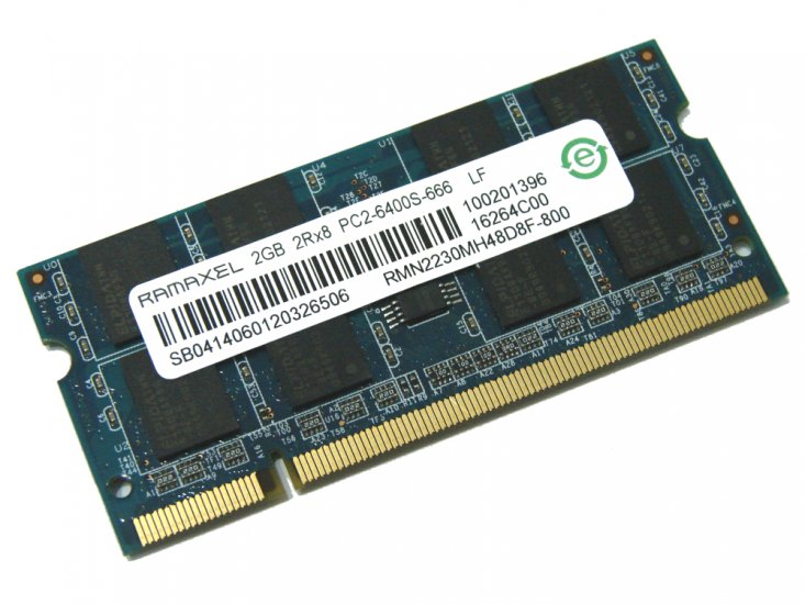 Ramaxel RMN2230MH48D8F-800 2GB PC2-6400S-666 2Rx8 800MHz 200pin Laptop / Notebook Non-ECC SODIMM CL6 1.8V DDR2 Memory - Discount Prices, Technical Specs and Reviews - Click Image to Close