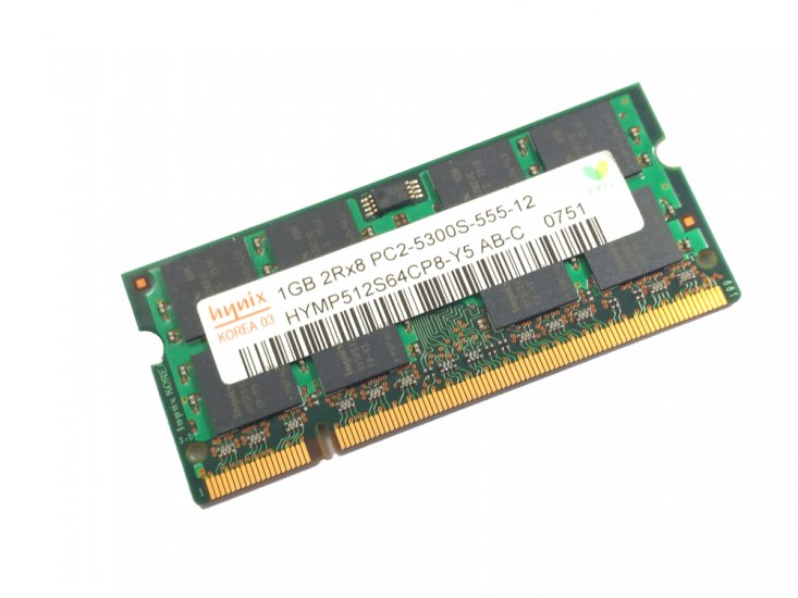 Hynix HYMP512S64CP8-Y5 1GB PC2-5300S-555-12 667MHz 200pin Laptop / Notebook Non-ECC SODIMM CL5 1.8V DDR2 Memory - Discount Prices, Technical Specs and Reviews - Click Image to Close