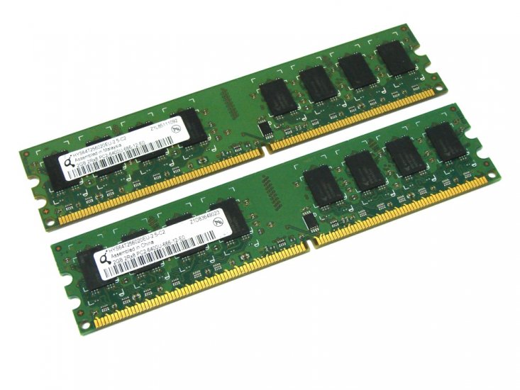 Qimonda HYS64T256020EU-2.5-C2 4GB (2 x 2GB Kit) PC2-6400U-666-12-E0 2Rx8 240-pin DIMM, Non-ECC DDR2 Desktop Memory - Discount Prices, Technical Specs and Reviews [DUPLICATE] - Click Image to Close