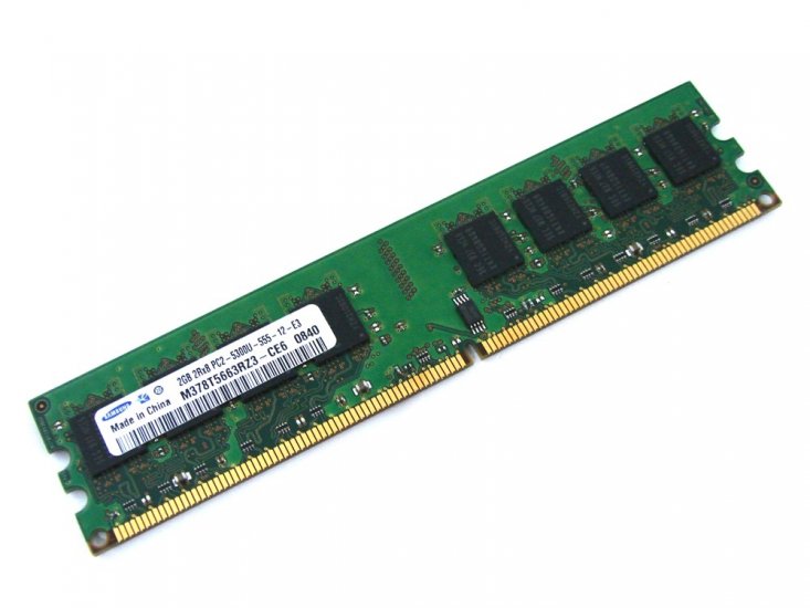 Samsung M378T5663RZ3-CE6 2GB PC2-5300U-555-12-E3 2Rx8 667MHz CL5 240-pin DIMM, Non-ECC DDR2 Desktop Memory - Discount Prices, Technical Specs and Reviews - Click Image to Close
