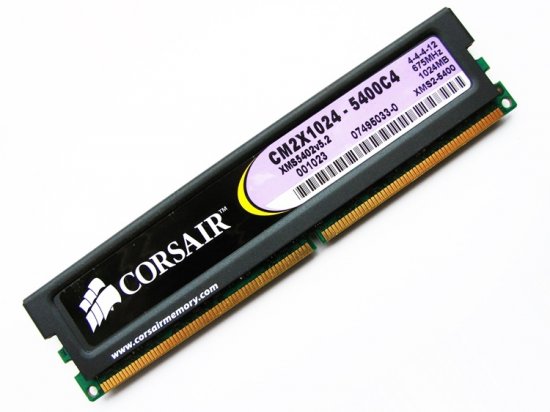Corsair CM2X1024-5400C4 1GB XMS2 (XMS5402v5.2) CL4 675MHz PC2-5300 / PC2-5400 240-pin DIMM, Non-ECC DDR2 Desktop Memory - Discount Prices, Technical Specs and Reviews