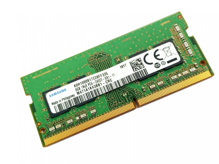 Samsung M471A1K43BB1-CRC 8GB PC4-2400T-SA1-11 1Rx8 2400MHz PC4-19200 260pin Laptop / Notebook SODIMM CL17 1.2V Non-ECC DDR4 Memory - Discount Prices, Technical Specs and Reviews - Click Image to Close