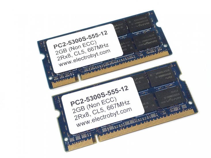 Electrobyt PC2-5300S-555-12 4GB (2 x 2GB Kit) 667MHz 2Rx8 200pin Laptop / Notebook Non-ECC SODIMM CL5 1.8V DDR2 Memory - Discount Prices, Technical Specs and Reviews (BLUE) - Click Image to Close