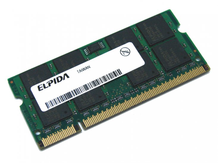 Elpida EBE21UE8AESA-8G-E 2GB PC2-6400 800MHz 200pin Laptop / Notebook Non-ECC SODIMM CL6 1.8V DDR2 Memory - Discount Prices, Technical Specs and Reviews - Click Image to Close