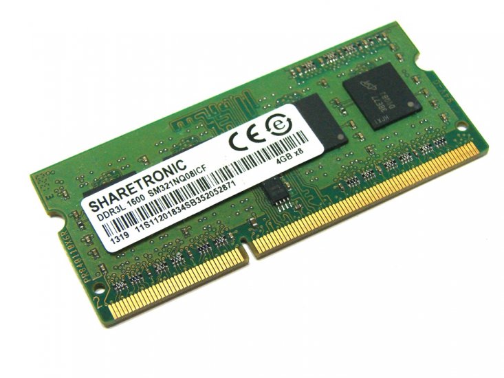 Sharetronic SM321NQ08ICF 4GB PC3L-12800S 1Rx8 1600MHz 204-pin Laptop / Notebook SODIMM CL11 1.35V Low Voltage 240pin DIMM Desktop Non-ECC DDR3 Memory - Discount Prices, Technical Specs and Reviews - Click Image to Close