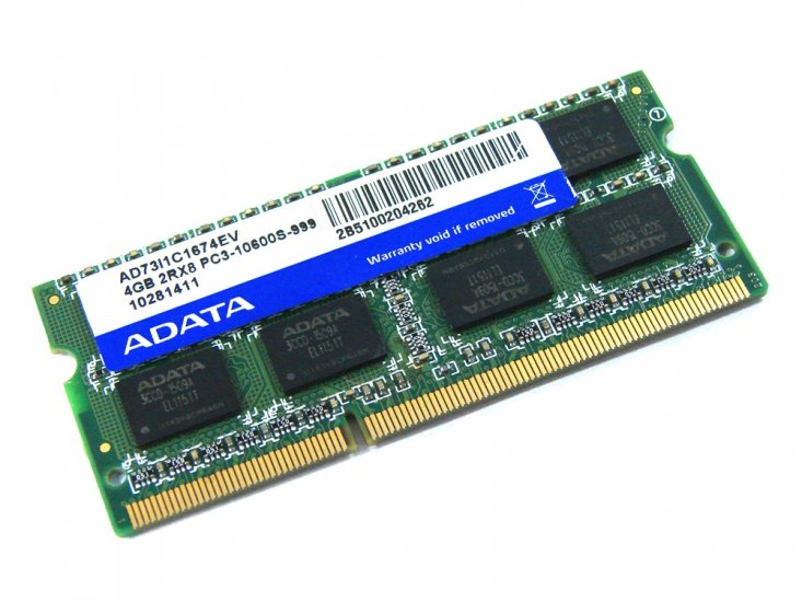 ADATA AD73I1C1674EV 4GB PC3-10600S-999 1333MHz 204pin Laptop / Notebook SODIMM CL9 1.5V Non-ECC DDR3 Memory - Discount Prices, Technical Specs and Reviews - Click Image to Close
