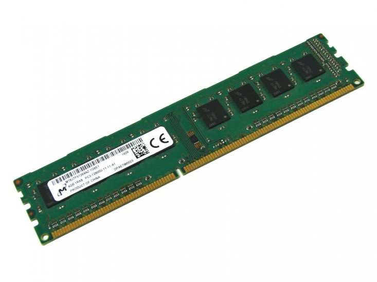 Micron MT8JTF51264AZ-1G6E1 4GB PC3-12800U-11-11-A1 1600MHz 1Rx8 240pin DIMM Desktop Non-ECC DDR3 Memory - Discount Prices, Technical Specs and Reviews - Click Image to Close