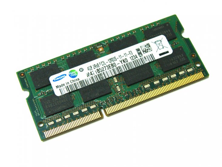 Samsung M471B5273EB0-YK0 4GB PC3L-12800S-11-11-F3 1600MHz 204pin Laptop / Notebook SODIMM CL11 1.35V Low Voltage 240pin DIMM Desktop Non-ECC DDR3 Memory - Discount Prices, Technical Specs and Reviews - Click Image to Close