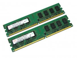 Hynix HYMP125U64CP8-S6 4GB (2 x 2GB Kit) PC2-6400U-666-12 2Rx8 240-pin DIMM, Non-ECC DDR2 Desktop Memory - Discount Prices, Technical Specs and Reviews