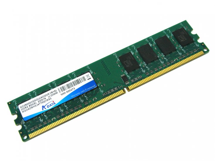 ADATA ADQVE1B16 2GB PC2-6400 800MHz CL5 240-pin DIMM, Non-ECC DDR2 Desktop Memory - Discount Prices, Technical Specs and Reviews - Click Image to Close
