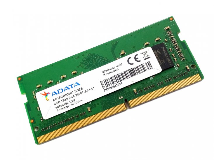 ADATA AO1P24HC4R1-BQZS 4GB PC4-2400T-SA1-11 1Rx8 2400MHz PC4-19200 260pin Laptop / Notebook SODIMM CL17 1.2V Non-ECC DDR4 Memory - Discount Prices, Technical Specs and Reviews - Click Image to Close
