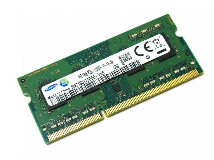 Samsung M471B5173DB0-YK0 4GB PC3L-12800S-11-12-B4 1Rx8 1600MHz 204pin Laptop / Notebook SODIMM CL11 1.35V Low Voltage 240pin DIMM Desktop Non-ECC DDR3 Memory - Discount Prices, Technical Specs and Reviews - Click Image to Close