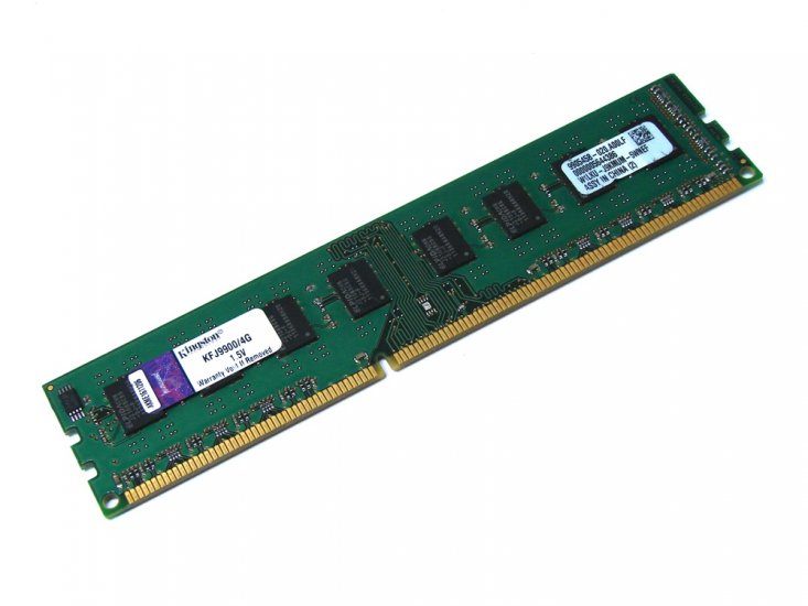 Kingston KFJ9900/4G PC3-10600U 4GB 240pin DIMM Desktop Non-ECC DDR3 Memory - Discount Prices, Technical Specs and Reviews (Green) - Click Image to Close
