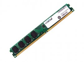 Crucial CT12864AA800 PC2-6400U-666 800MHz 1GB 1Rx8 Low Profile 240-pin DIMM, Non-ECC DDR2 Desktop Memory - Discount Prices, Technical Specs and Reviews
