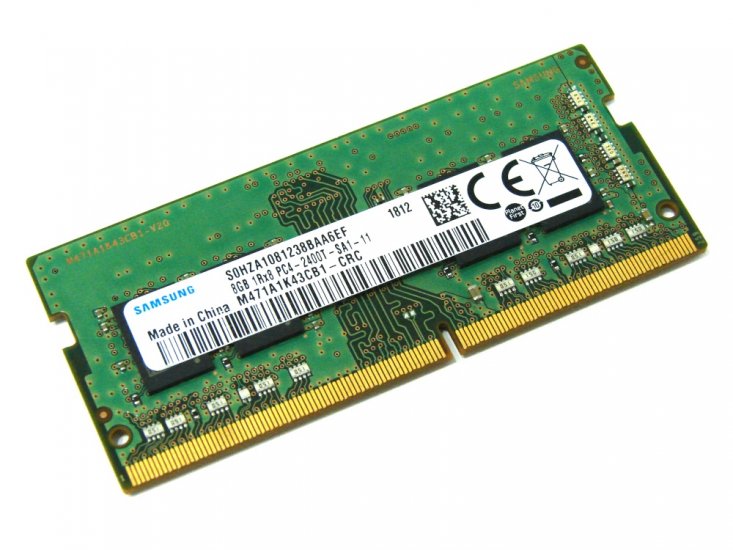 Samsung M471A1K43CB1-CRC 8GB PC4-2400T-SA1-11 1Rx8 2400MHz PC4-19200 260pin Laptop / Notebook SODIMM CL17 1.2V Non-ECC DDR4 Memory - Discount Prices, Technical Specs and Reviews - Click Image to Close