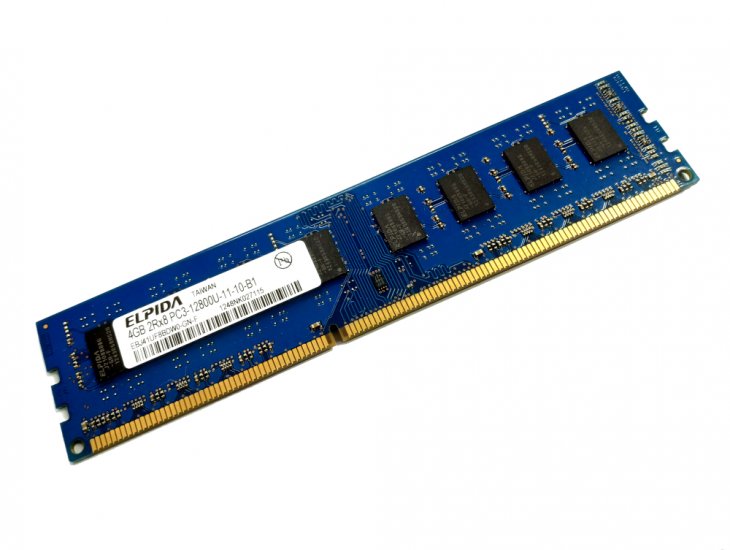 Elpida EBJ41UF8BDW0-GN-F 4GB PC3-12800U-11-10-B1 1600MHz 2Rx8 240pin DIMM Desktop Non-ECC DDR3 Memory - Discount Prices, Technical Specs and Reviews - Click Image to Close