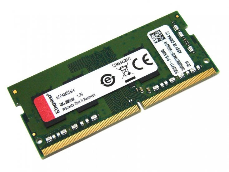 Kingston KCP424SS6/4 4GB 1Rx16 2400MHz PC4-19200 260pin Laptop / Notebook SODIMM CL17 1.2V Non-ECC DDR4 Memory - Discount Prices, Technical Specs and Reviews - Click Image to Close