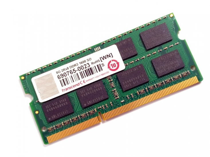 Transcend TS1GSK64V6H 8GB PC3-12800S 1600MHz 204pin Laptop / Notebook SODIMM CL11 1.5V Non-ECC DDR3 Memory - Discount Prices, Technical Specs and Reviews - Click Image to Close