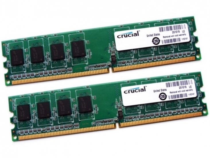 Crucial CT908120 2GB (2 x 1GB Kit) PC2-5300 667MHz 240-pin DIMM, Non-ECC DDR2 Desktop Memory - Discount Prices, Technical Specs and Reviews - Click Image to Close