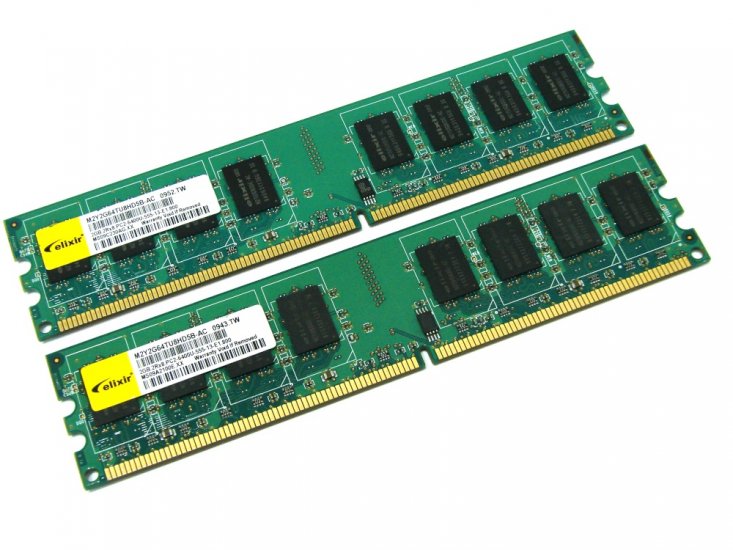 Elixir M2Y2G64TU8HD5B-AC 4GB (2 x 2GB Kit) PC2-6400U-555 800MHz 2Rx8 240-pin DIMM, Non-ECC DDR2 Desktop Memory - Discount Prices, Technical Specs and Reviews - Click Image to Close