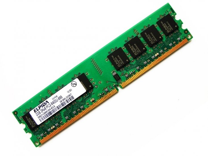 Elpida EBE21UE8ACWA-8G-E 2GB PC2-6400U-666 2Rx8 240-pin DIMM, Non-ECC DDR2 Desktop Memory - Discount Prices, Technical Specs and Reviews - Click Image to Close