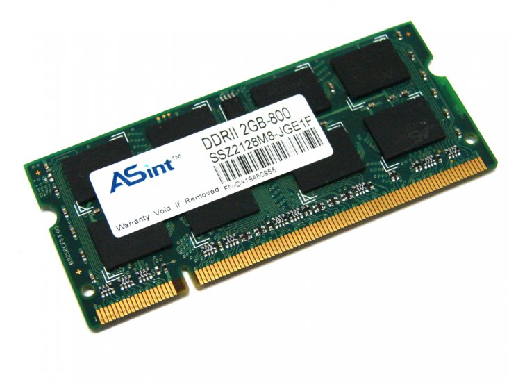 ASint SSZ2128M8-JGE1F 2GB 2Rx8 PC2-6400 800MHz 200pin Laptop / Notebook Non-ECC SODIMM CL6 1.8V DDR2 Memory - Discount Prices, Technical Specs and Reviews - Click Image to Close