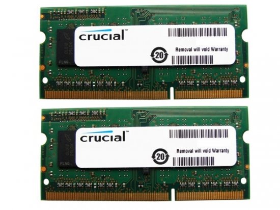 Crucial CT2K4G3S1339M 8GB (2 x 4GB Kit) PC3-10600 1333MHz 204pin Laptop / Notebook SODIMM CL9 1.35V (Low Voltage) Non-ECC DDR3 Memory - Discount Prices, Technical Specs and Reviews