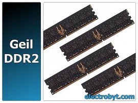 Geil Black Dragon GB28GB6400C5QC PC2-6400 8GB Quad Channel Kit (4 x 2GB) 240-pin DIMM, Non-ECC DDR2 Desktop Memory - Discount Prices, Technical Specs and Reviews