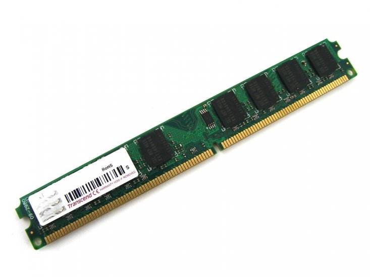 Transcend JM667QLU-2G 2GB Low Profile PC2-5300 2Rx8 667MHz CL5 240-pin DIMM, Non-ECC DDR2 Desktop Memory - Discount Prices, Technical Specs and Reviews - Click Image to Close