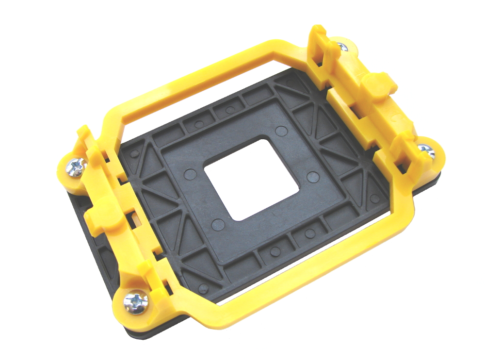 Electrobyt Black/Yellow Plastic Full CPU Bracket with screws/bolts for AMD Socket AM3, AM2, FM1, FM2, S939, S940, S754, and AM3+ FX Motherboards (YF1) - Discount Prices, Technical Specs and Reviews
