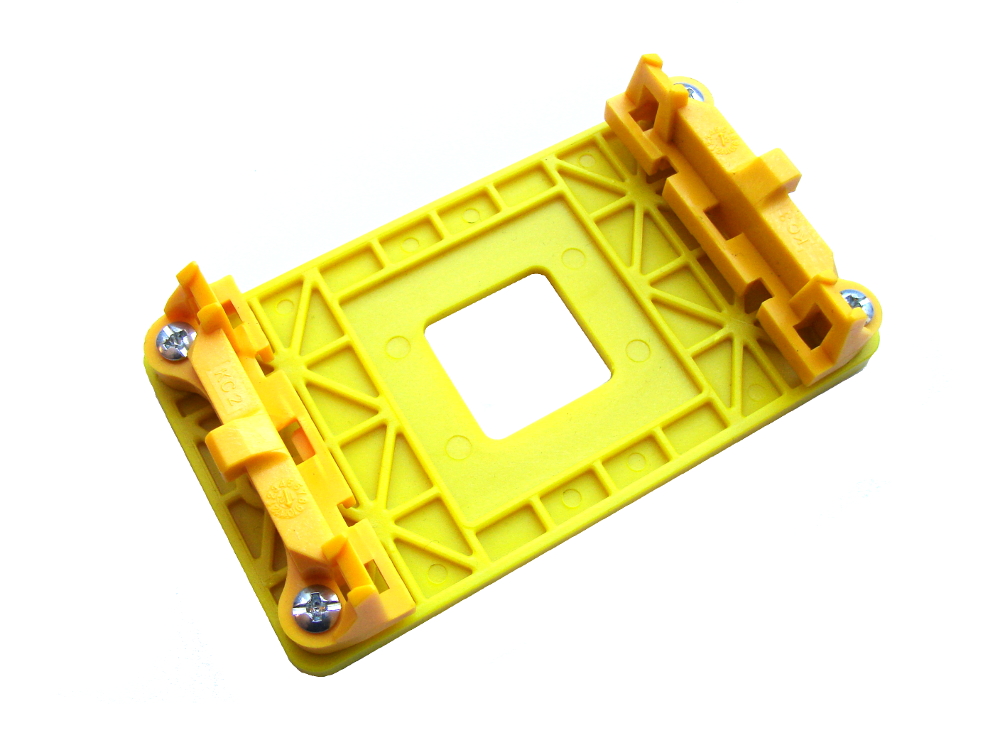 Electrobyt Yellow Plastic Full CPU Bracket with Clips and screws/bolts for AMD Socket AM3, AM2, FM1, FM2, S939, S940, S754, and AM3+ FX Motherboards (YYMF) - Discount Prices, Technical Specs and Reviews