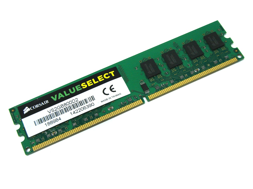Corsair VS2GB800D2 2GB PC2-6400 800MHz 240-pin DIMM, Non-ECC DDR2 Desktop Memory - Discount Prices, Technical Specs and Reviews