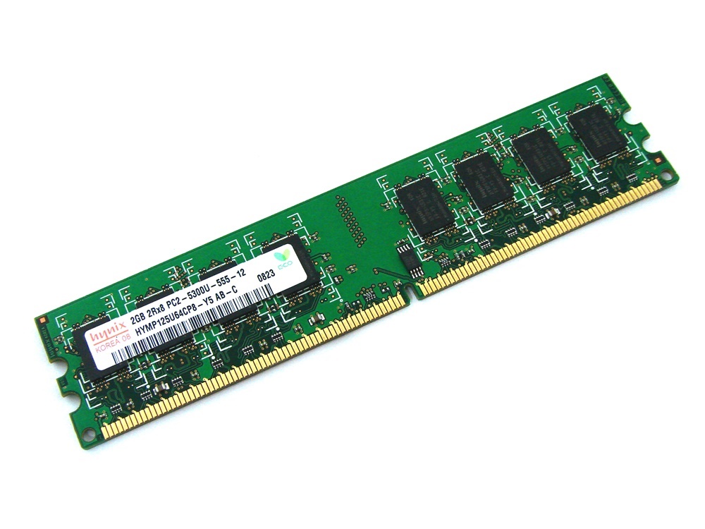Hynix HYMP125U64CP8-Y5 2GB PC2-5300U-555-12 2Rx8 667MHz CL5 240-pin DIMM, Non-ECC DDR2 Desktop Memory - Discount Prices, Technical Specs and Reviews