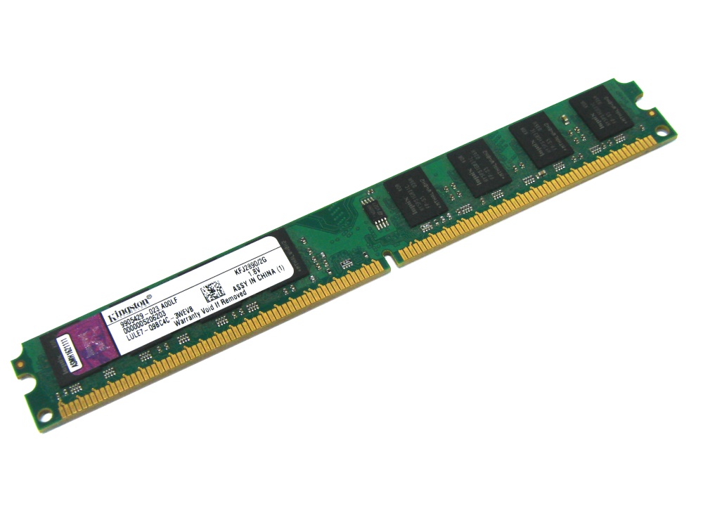 Kingston KFJ2890/2G 2GB CL5 800MHz PC2-6400 Low Profile 240-pin DIMM, Non-ECC DDR2 Desktop Memory - Discount Prices, Technical Specs and Reviews