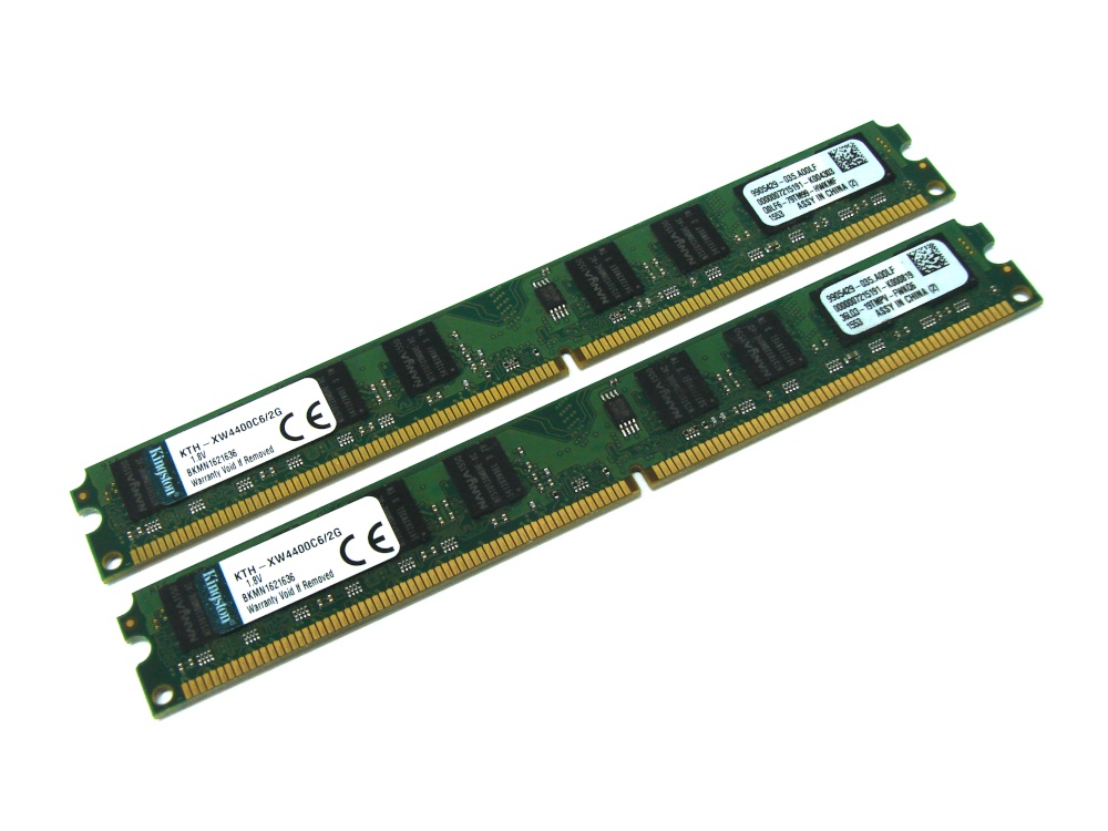 Kingston KTH-XW4400C6/2G 4GB (2 x 2GB Kit) 2Rx8 CL6 800MHz PC2-6400 Low Profile 240-pin DIMM, Non-ECC DDR2 Desktop Memory - Discount Prices, Technical Specs and Reviews