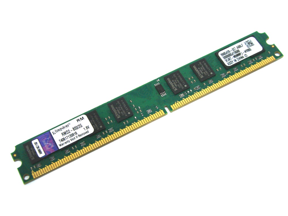 Kingston RMD2-800/2G 2GB CL6 800MHz PC2-6400 Low Profile 240-pin DIMM, Non-ECC DDR2 Desktop Memory - Discount Prices, Technical Specs and Reviews