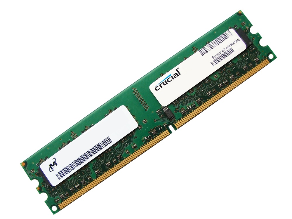 Crucial CT25664AA800 2GB PC2-6400U-666 800MHz 2Rx8 240-pin DIMM, Non-ECC DDR2 Desktop Memory - Discount Prices, Technical Specs and Reviews