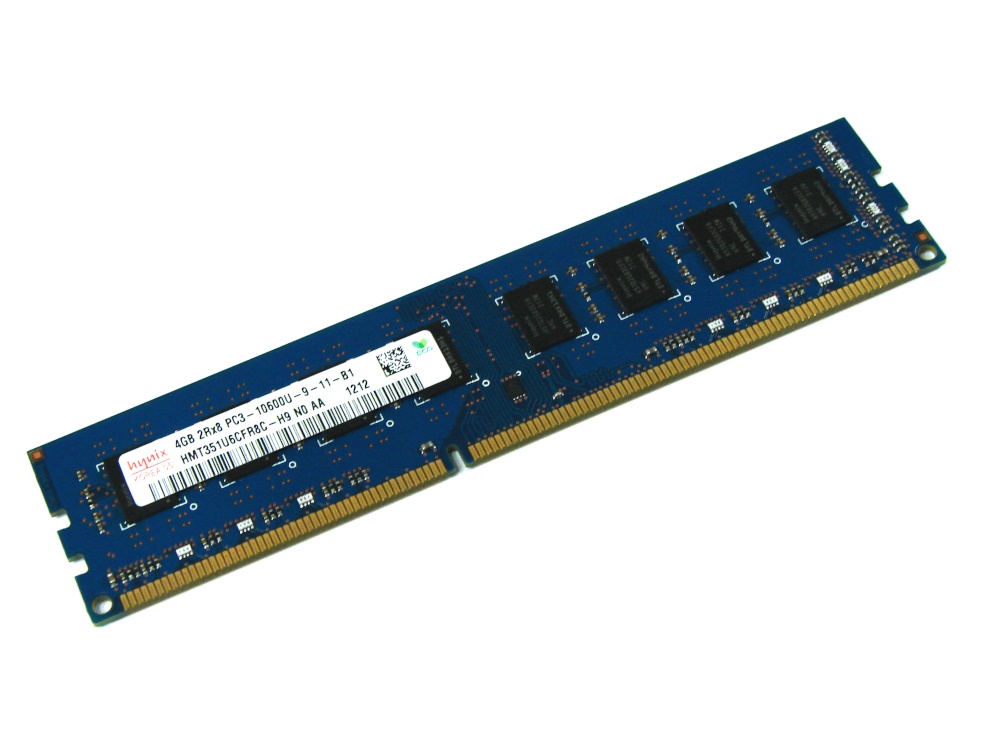 Hynix HMT351U6CFR8C-H9 4GB PC3-10600U-9-11-B1 2Rx8 1333MHz 240-pin DIMM Desktop Non-ECC DDR3 Memory - Discount Prices, Technical Specs and Reviews