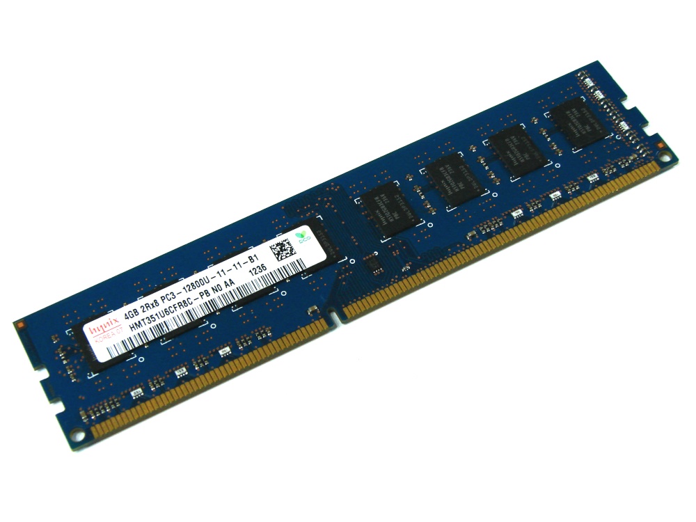 Hynix HMT351U6CFR8C-PB 4GB 2Rx8 PC3-12800U-11-11-B1 1600MHz 240pin DIMM Desktop Non-ECC DDR3 Memory - Discount Prices, Technical Specs and Reviews