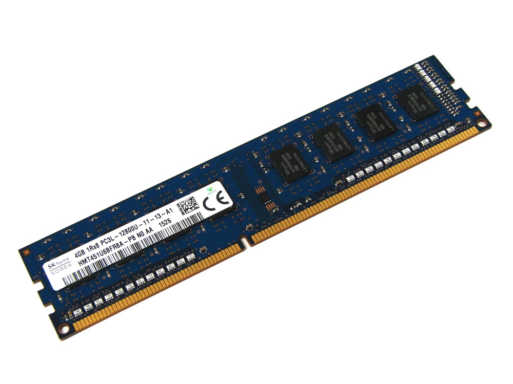 Hynix HMT451U6BFR8A-PB 4GB PC3L-12800U-11-13-A1 1Rx8 1.35V 1600MHz 240pin DIMM Desktop Non-ECC DDR3 Memory - Discount Prices, Technical Specs and Reviews
