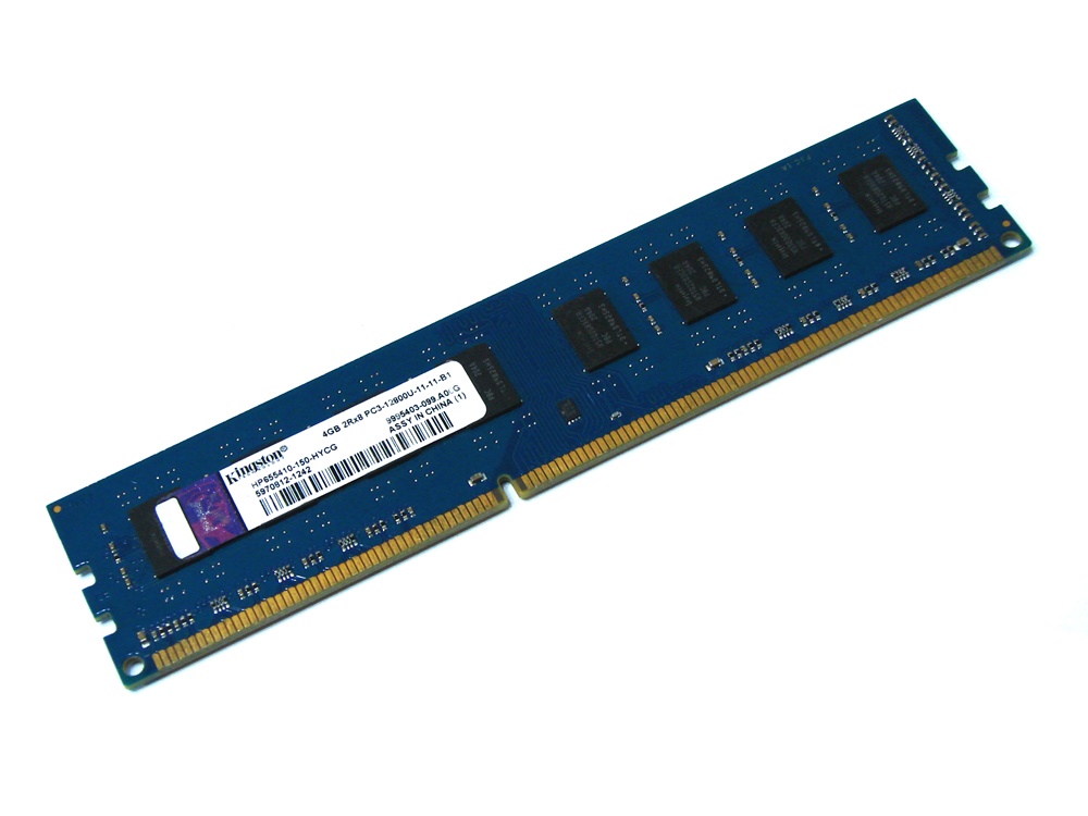 Kingston HP655410-150-HYCG 4GB PC3-12800U-11-11-B1 1600MHz 2Rx8 1.5V 240pin DIMM Desktop Non-ECC DDR3 Memory - Discount Prices, Technical Specs and Reviews