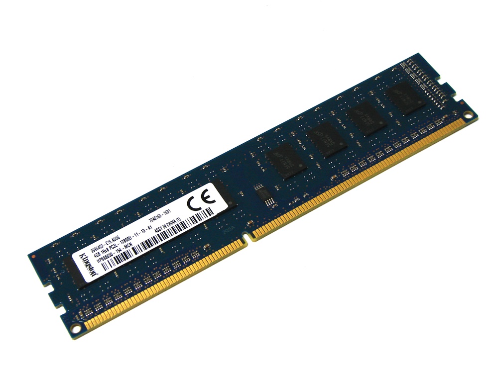 4GB PC RAM Kingston PC3L-12800U DDR3L HP698650 1Rx8 Memoria Principal 