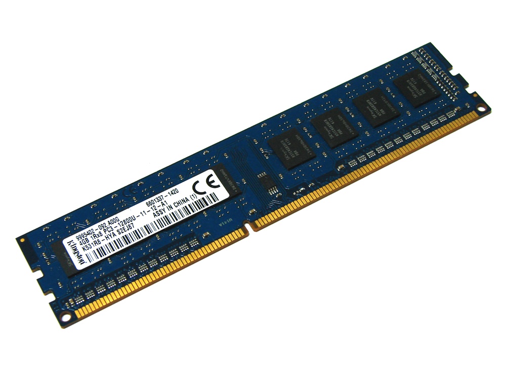 Kingston K531R8-HYA 4GB PC3-12800U-11-12-A1 1600MHz 1Rx8 1.5V 240pin DIMM Desktop Non-ECC DDR3 Memory - Discount Prices, Technical Specs and Reviews