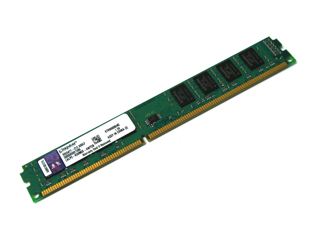 Kingston KTH9600B/4G 4GB PC3-10600U 1333MHz 2Rx8 240pin Low Profile DIMM Desktop Non-ECC DDR3 Memory - Discount Prices, Technical Specs and Reviews (Green)