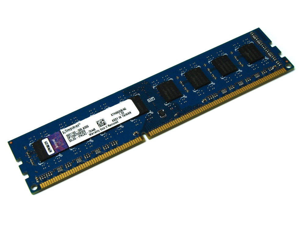 Kingston KTH9600B/4G 4GB PC3-10600U 1333MHz 2Rx8 240pin DIMM Desktop Non-ECC DDR3 Memory - Discount Prices, Technical Specs and Reviews (Blue)