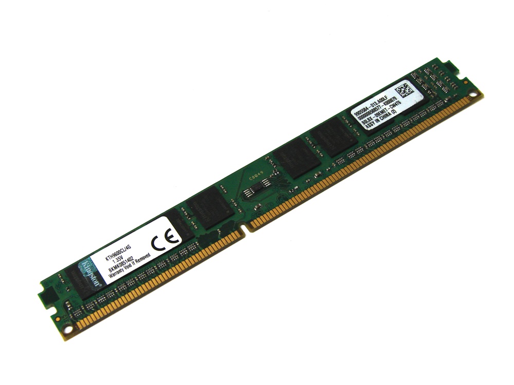 Kingston KTH9600CL/4G 4GB PC3L-12800 1600MHz 1.35V 1Rx8 240pin Low Profile DIMM Desktop Non-ECC DDR3 Memory - Discount Prices, Technical Specs and Reviews