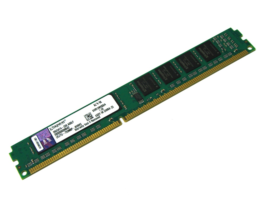 Kingston KVR13N9S8/4 PC3-10600U 4GB 240pin Low Profile DIMM Desktop Non-ECC DDR3 Memory - Discount Prices, Technical Specs and Reviews