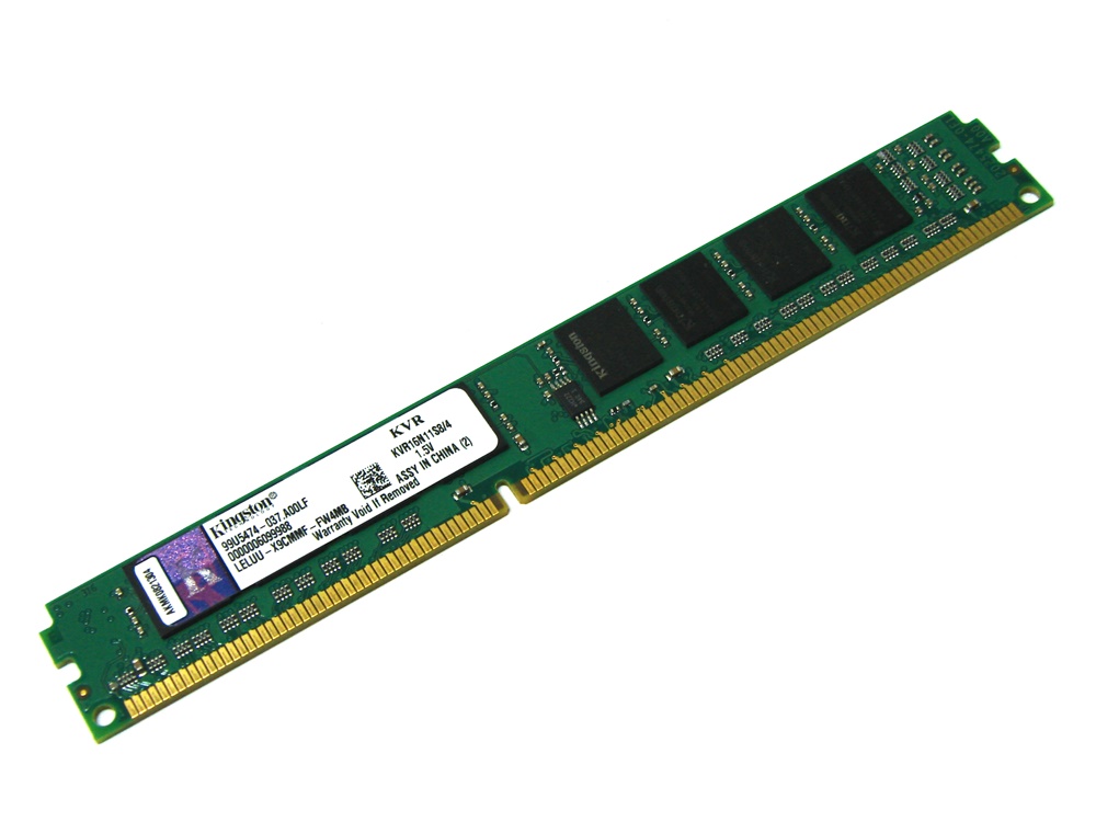 Kingston Value Range KVR16N11S8/4 4GB PC3-12800 1600MHz 240pin Low Profile DIMM Desktop Non-ECC DDR3 Memory - Discount Prices, Technical Specs and Reviews